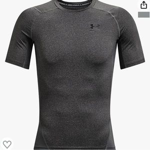 Men’s UnderArmour Heatgear Large Short Sleeve Loose Gray Shirt